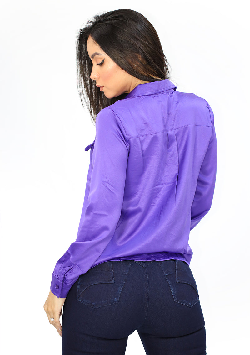 IRIT92234 Purple Blusa de Mujer