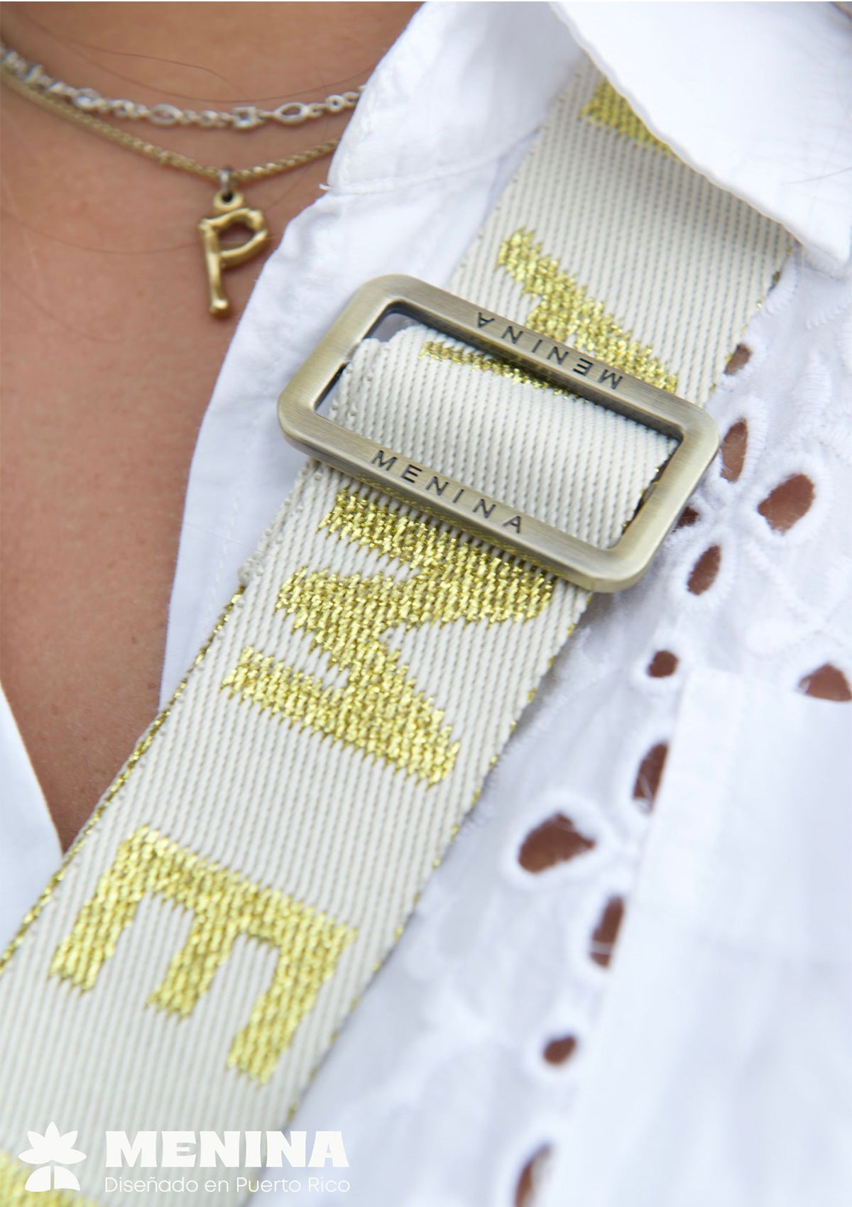 JC-CARLOTA Gold Cartera Crossbody