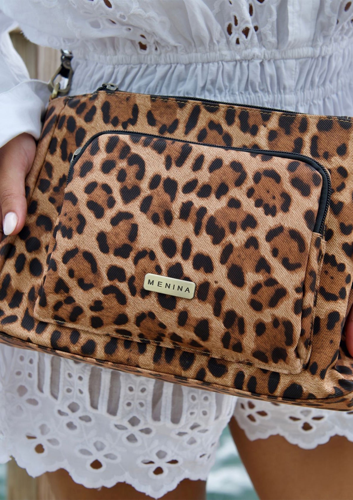 JC-CARLOTA Leopard Cartera Crossbody