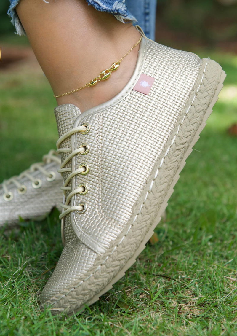 JC-CHELSIE-3 Gold Menina Women Shoes