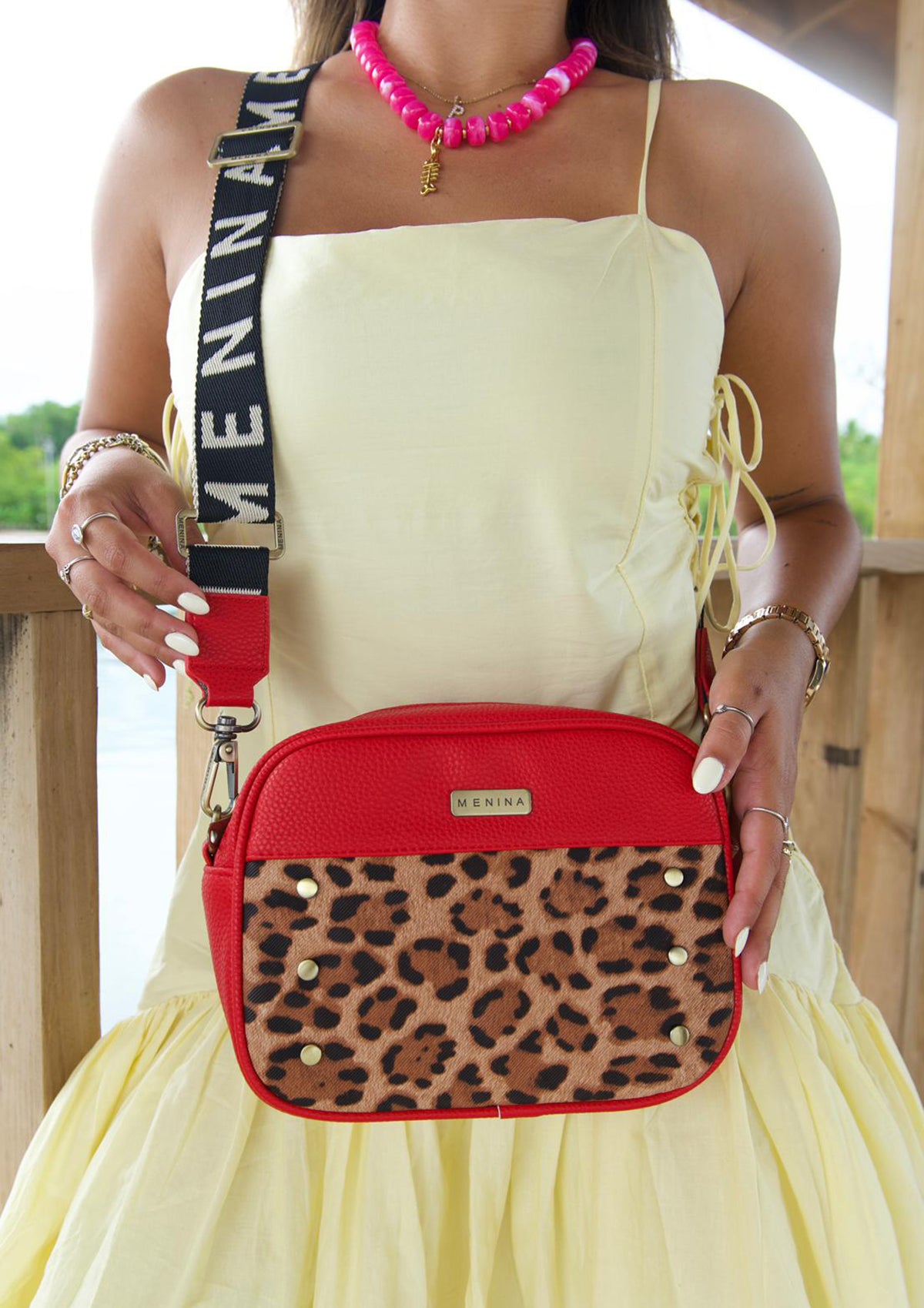 JC-KIM Red Cartera Crossbody