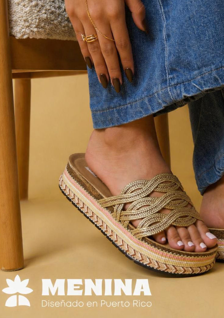 JC-NAPPA-4 Gold Menina Women Shoes