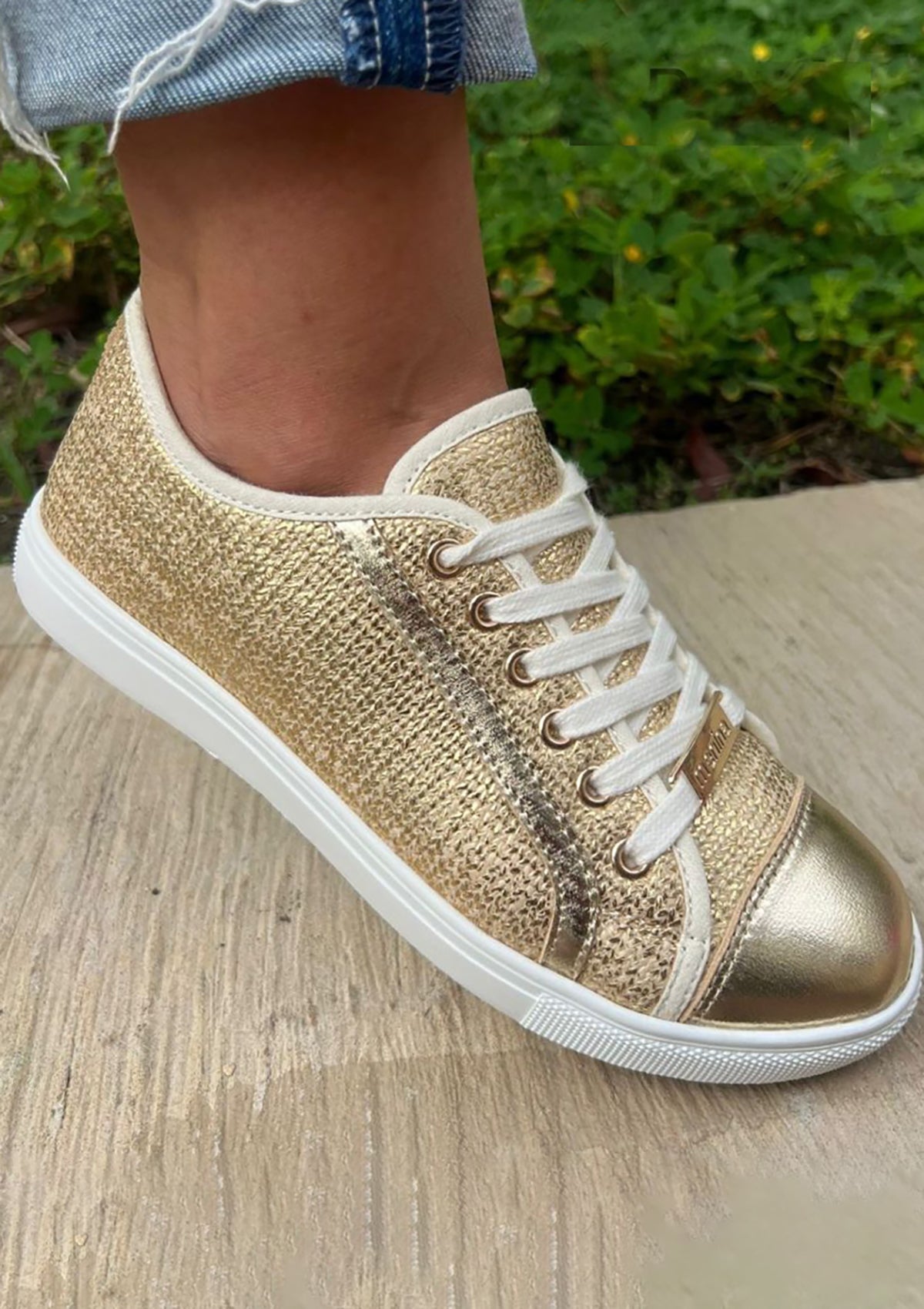 JC-PATTY Gold Menina Women Shoes