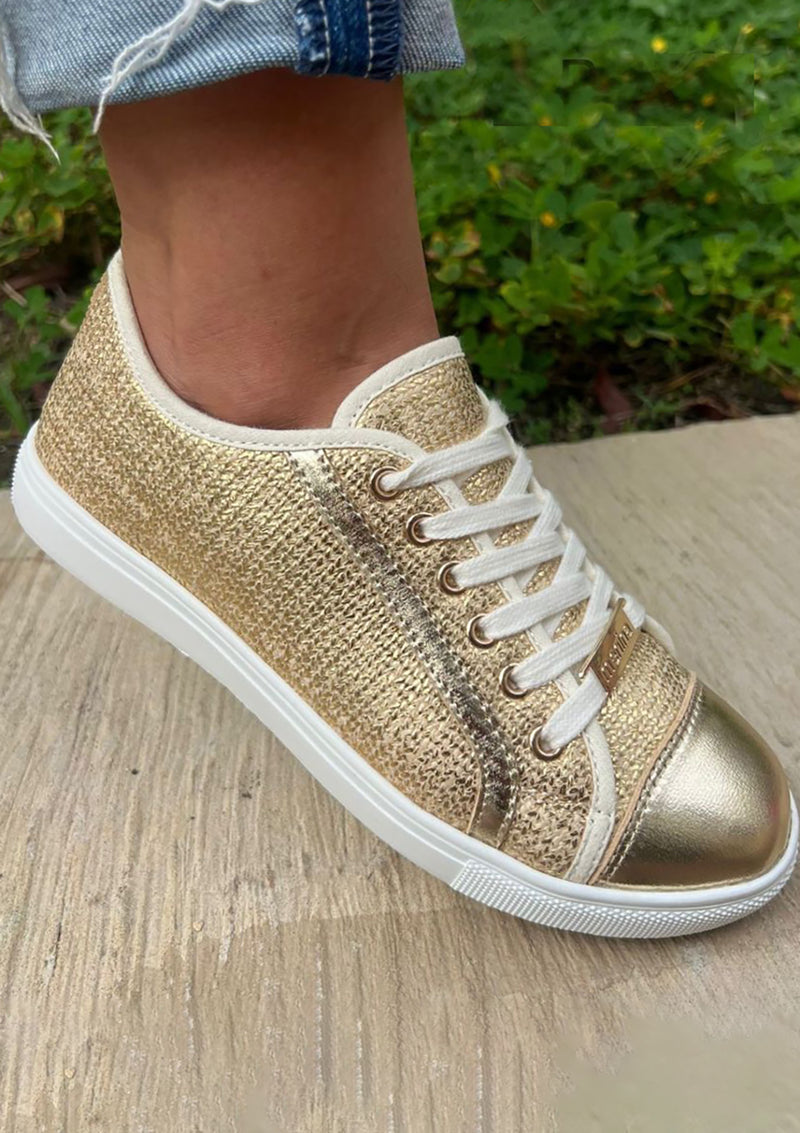 JC-PATTY Gold Menina Women Shoes