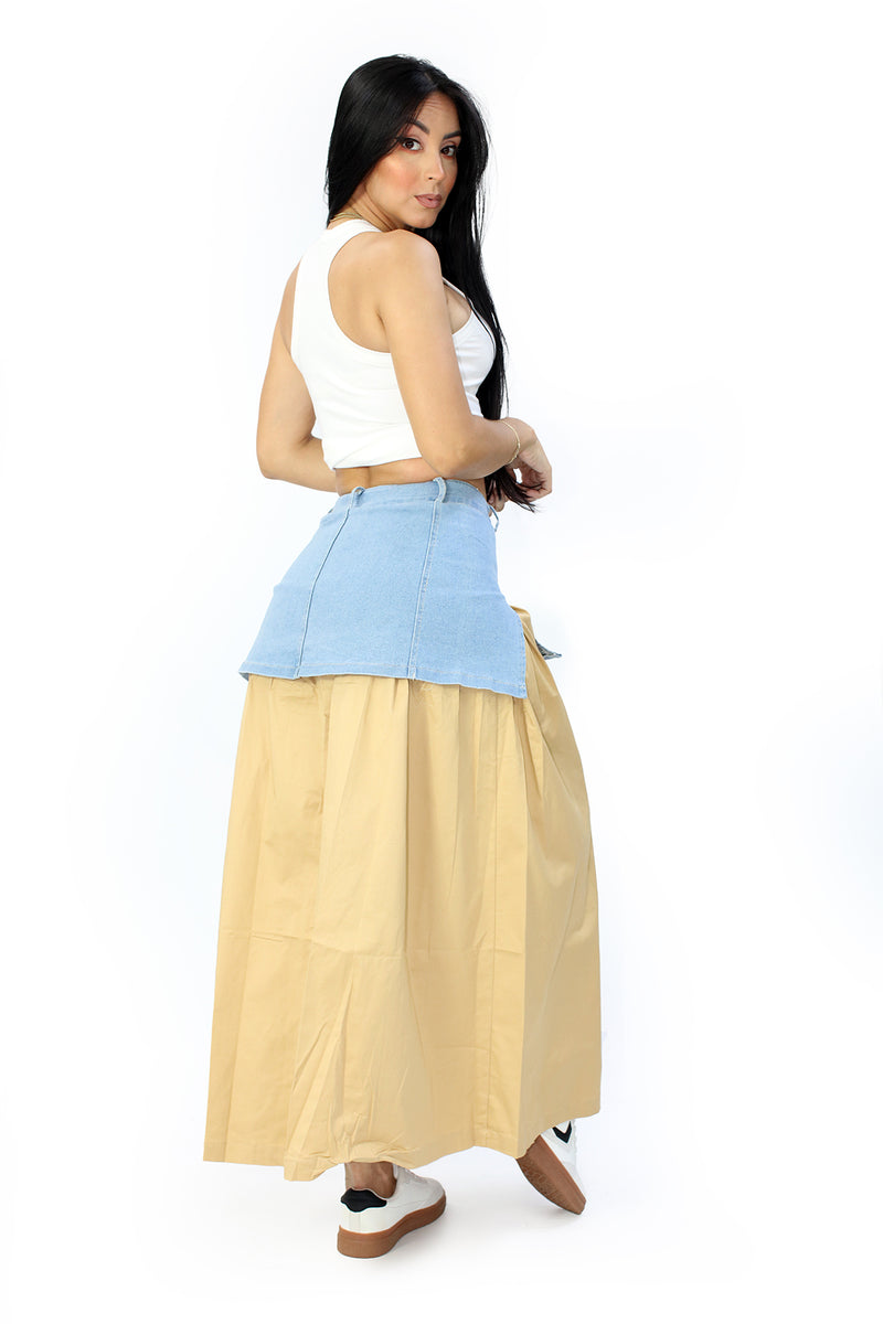 LC-4336 Beige Skirt Woman by LC