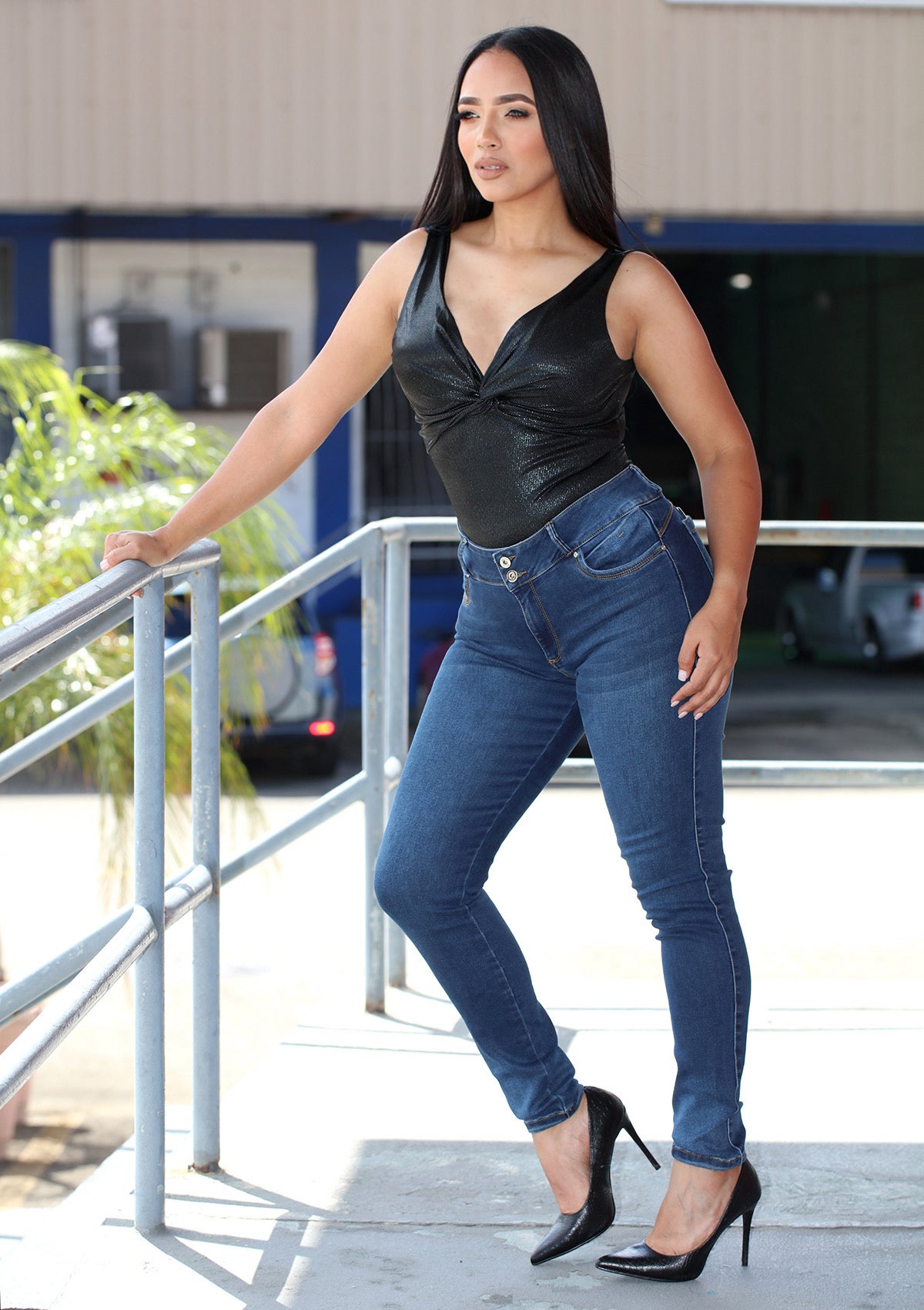 LC-A-4621 Black Bodysuit de Mujer