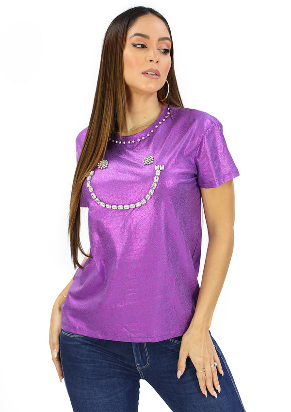 LCA4760 Violet Blusa de Mujer