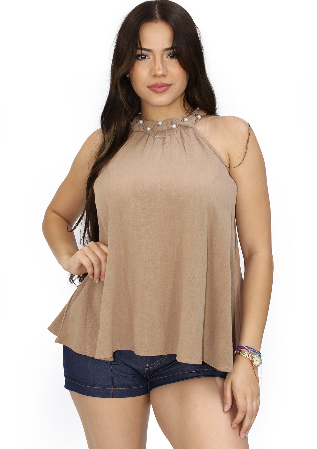 LC-A-7117 Beige Blusa de Mujer