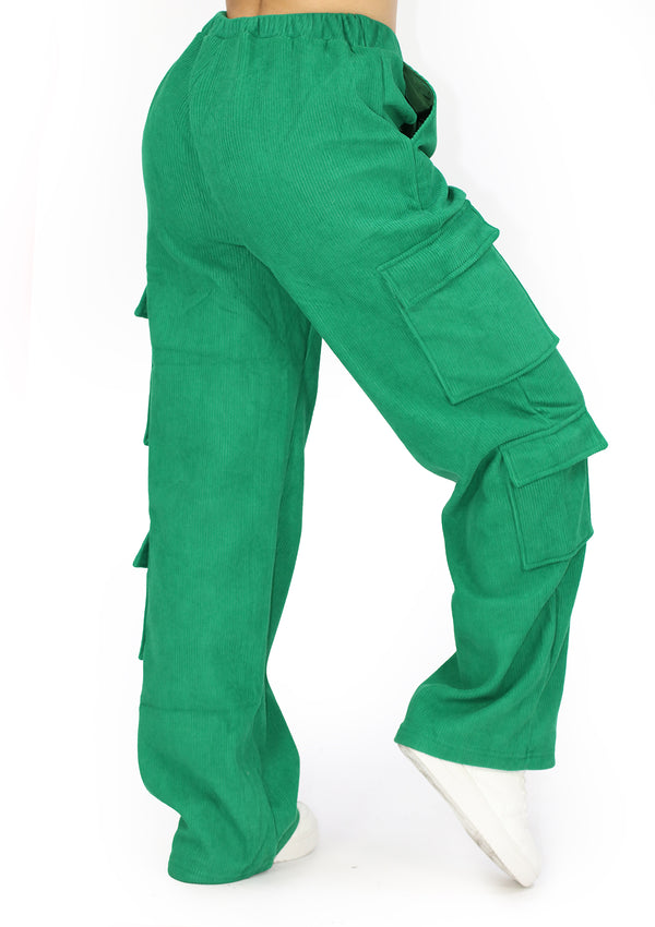 LPCARGOC02 Ultramarine Green Pantalón Cargo de Mujer