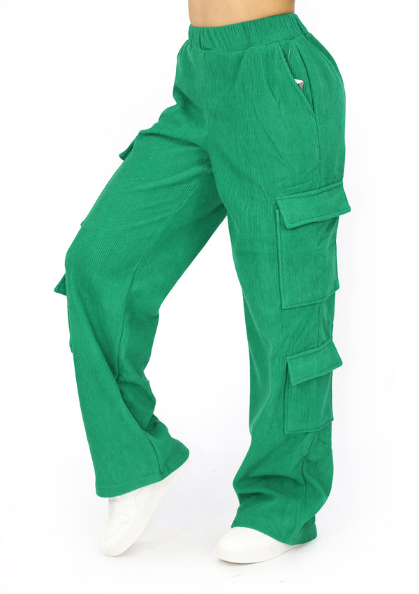 LPCARGOC02 Ultramarine Green Pantalón Cargo de Mujer