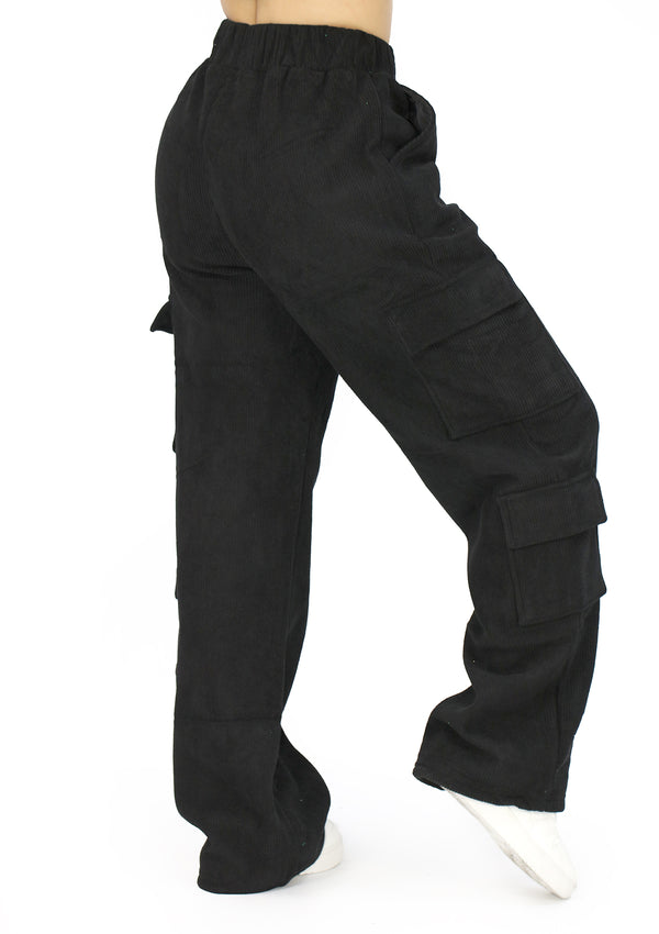 LPCARGOC02 Black Pantalón Cargo de Mujer