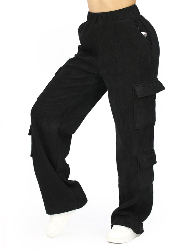 LPCARGOC02 Black Pantalón Cargo de Mujer