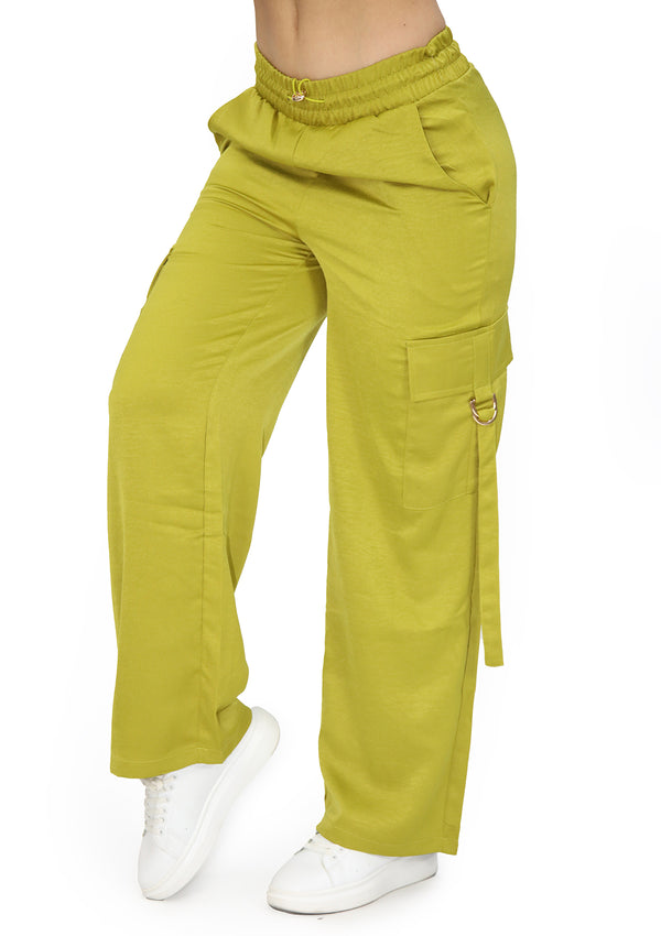 LPCARGOS01 Kiwi Green Pantalón Cargo de Mujer