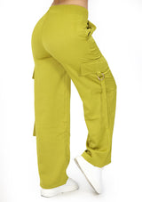 LPCARGOS01 Kiwi Green Pantalón Cargo de Mujer