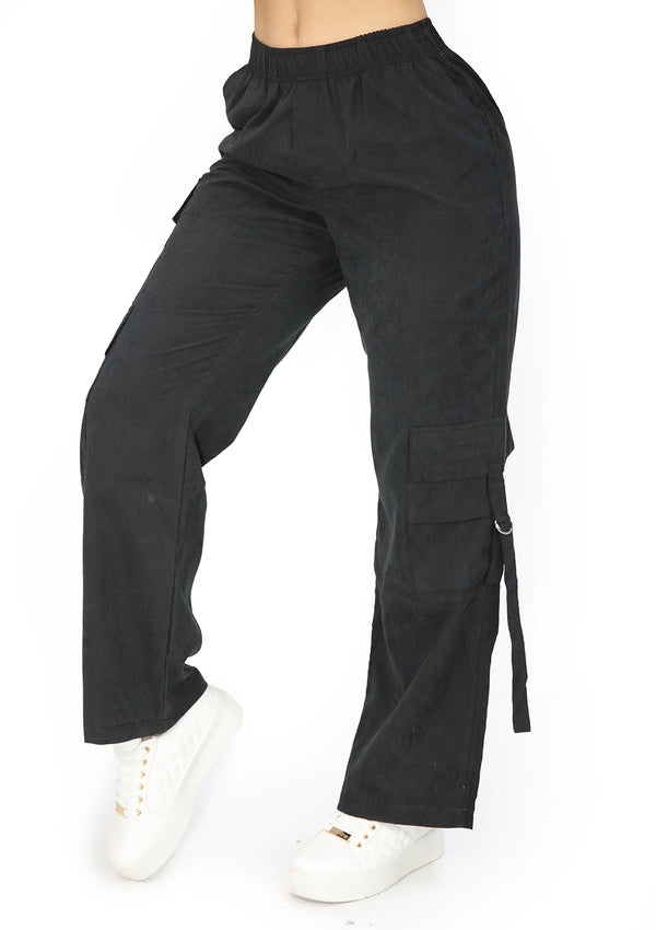 LPCARGOSU1 Black Pantalón Jogger de Mujer