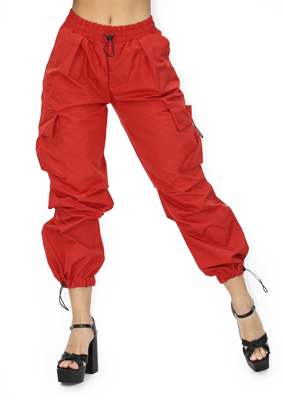 LP-CARGO-W01 Red Pantalón Jogger de Mujer