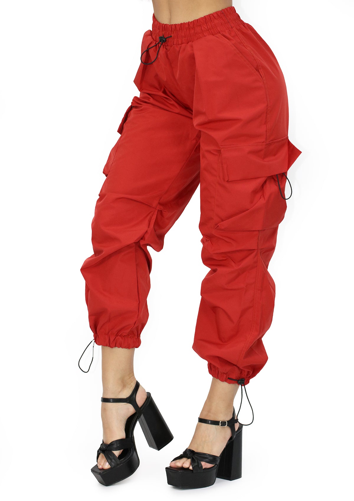 LP-CARGO-W01 Red Pantalón Jogger de Mujer