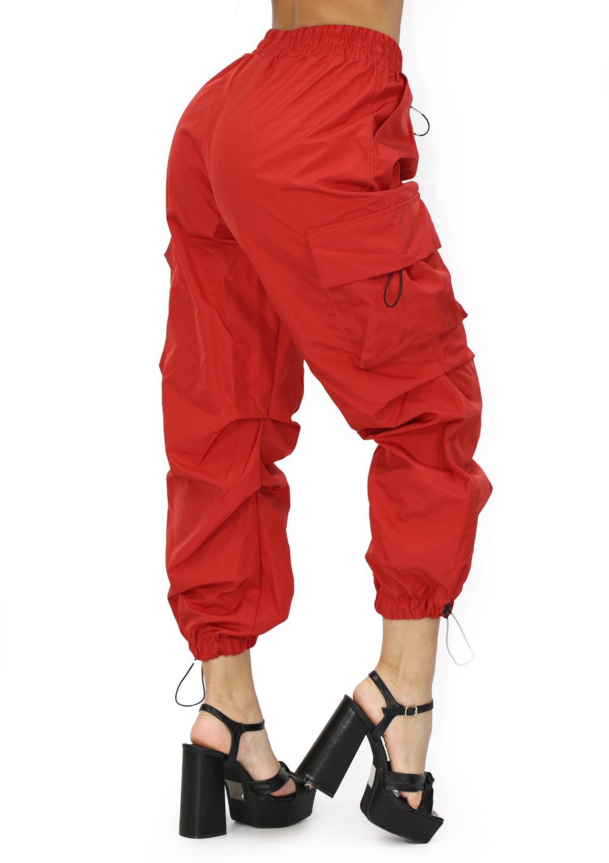 LP-CARGO-W01 Red Pantalón Jogger de Mujer