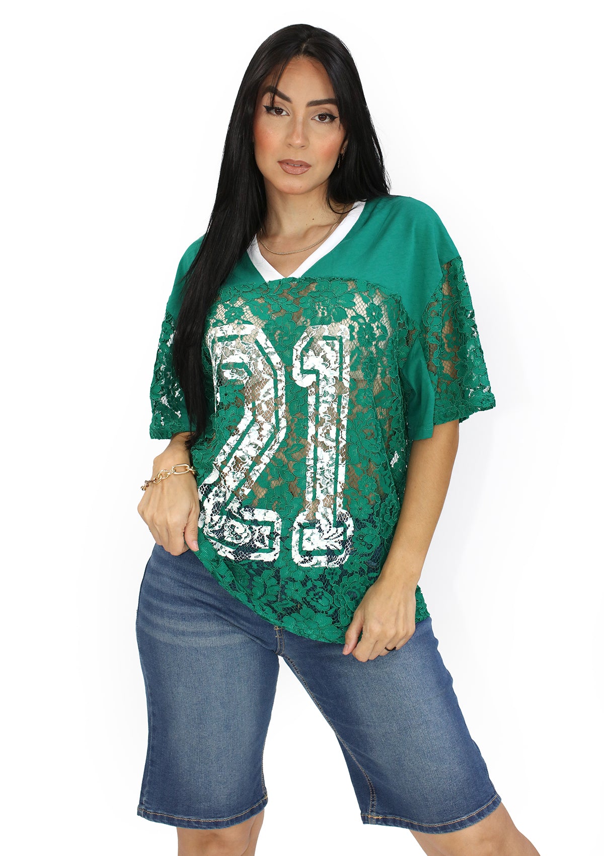 LP-JESSIE-02 Green Jersey de Mujer