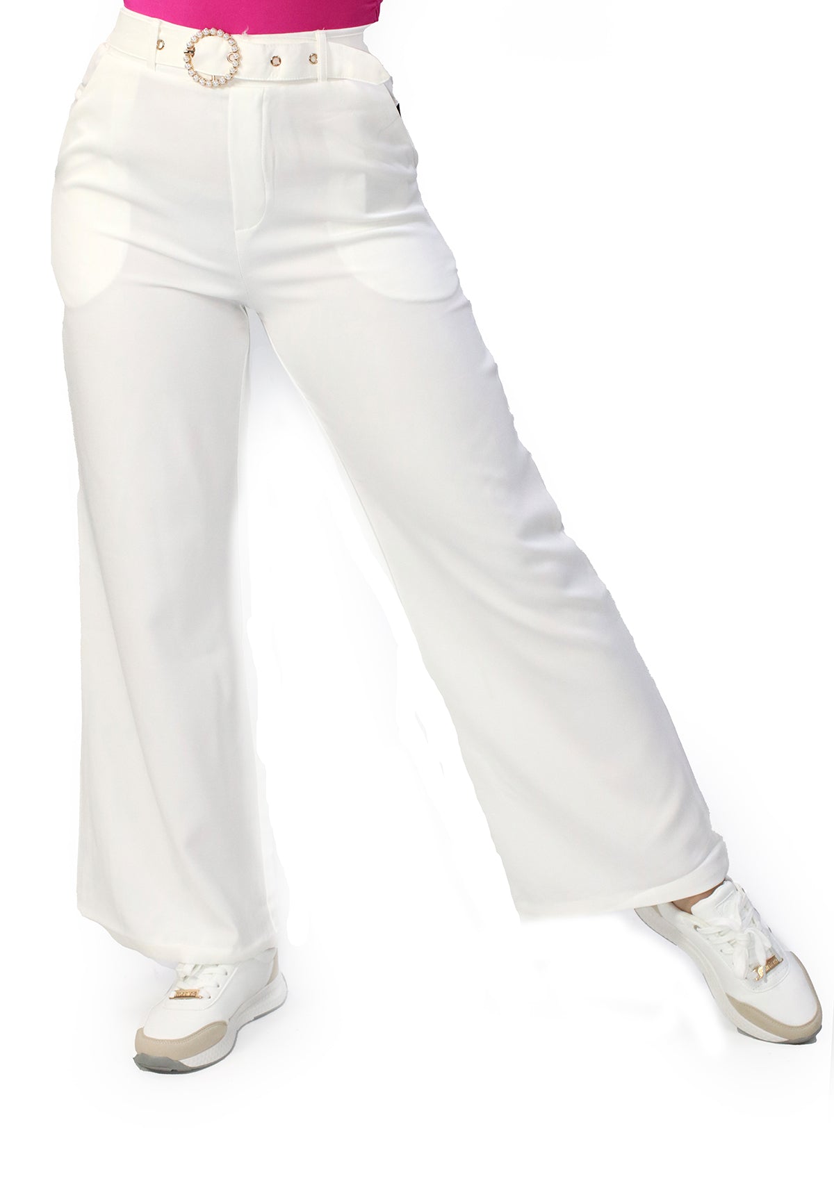 LP-OFFY-2 White Pantalon de Mujer