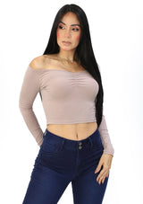 LP-RILEY-04 Taupe Top de Mujer