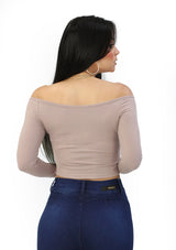 LP-RILEY-04 Taupe Top de Mujer