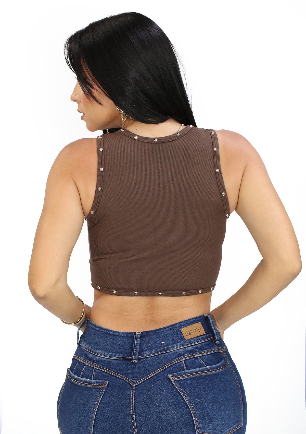 LP-STONE-02 Espresso Top de Mujer