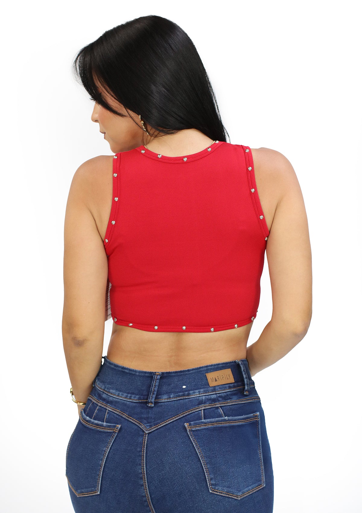 LP-STONE-02 Lava Red Top de Mujer