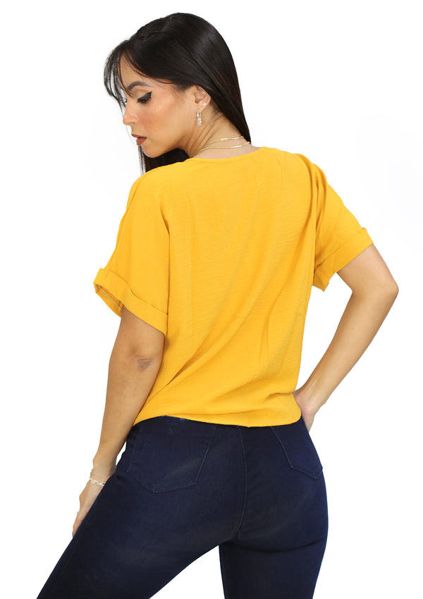 LVC2230 Mustard Blusa de Mujer