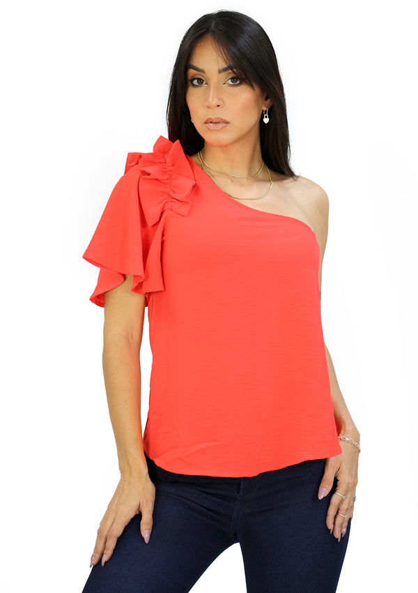 LVC2576 Sunkist Orange Blusa de Mujer