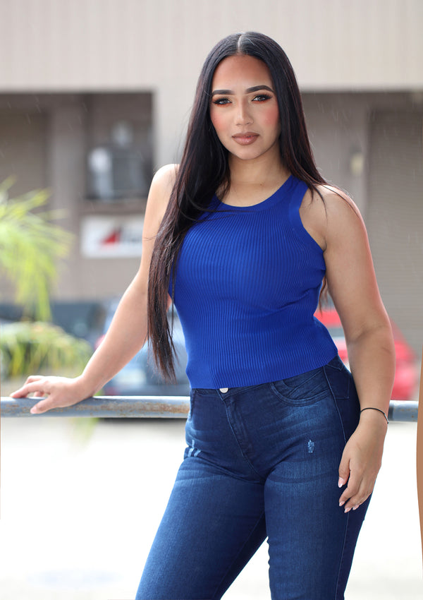 MF-CR-2116 Royal Blue Blusa de Mujer