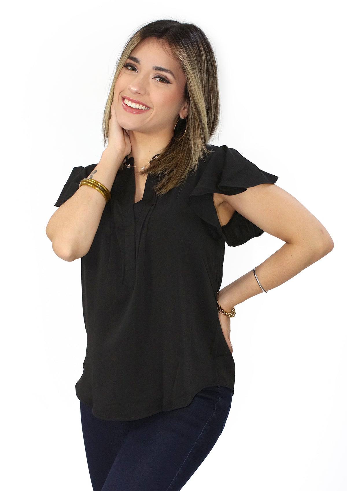 MF-TB-8519 Black Blusa de Mujer