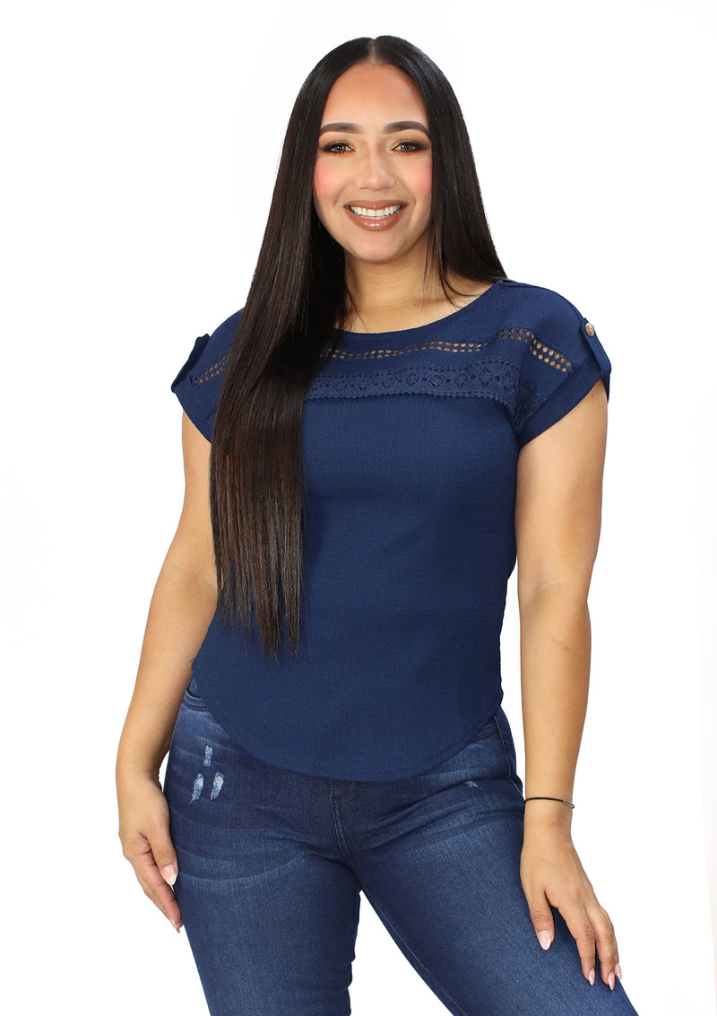 MF-TB-8618 Navy Blusa de Mujer