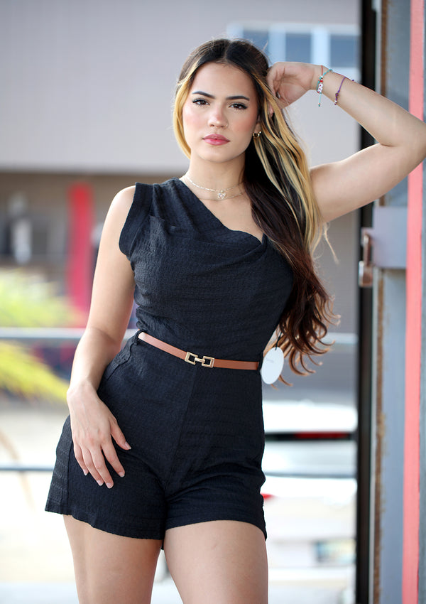 MH-41955-R Black Romper de Mujer