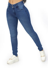 MRP21396 Medium Denim Skinny Jean by Maripily Rivera