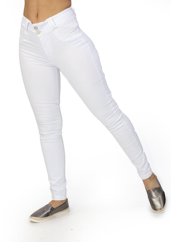 MRP21400 White Denim Skinny Jean by Maripily Rivera