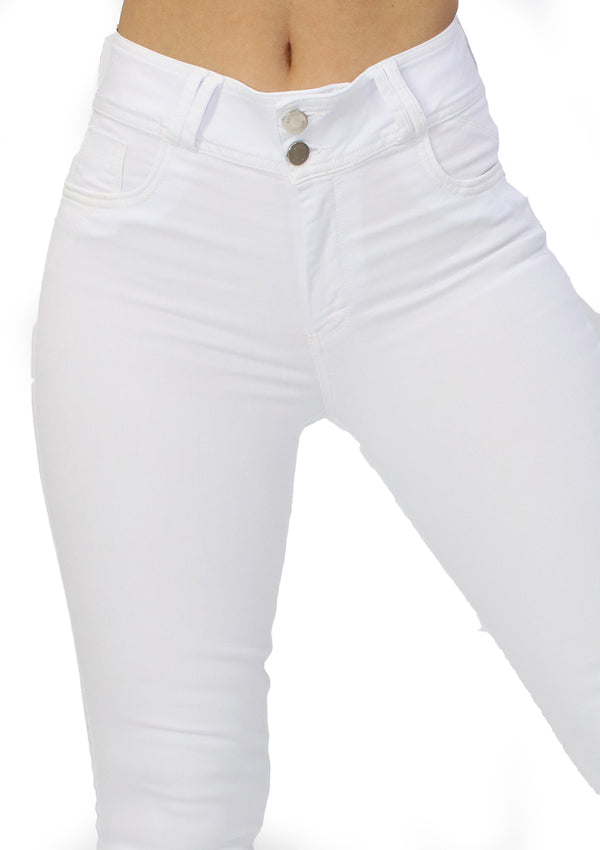 MRP21400 White Denim Skinny Jean by Maripily Rivera