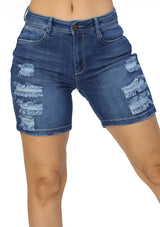 MRP21402 Medium Denim Short by Maripily Rivera