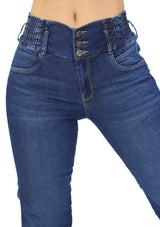 MRP21406 Dark Denim Straight Fit Jean by Maripily Rivera