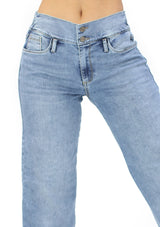 MRP21407 Light Denim Palazzo Jean by Maripily Rivera