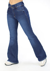 MRP21410 Dark Denim Flare Fit Jean by Maripily Rivera