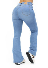 MRP21411 Medium Denim Flare Fit Jean by Maripily Rivera