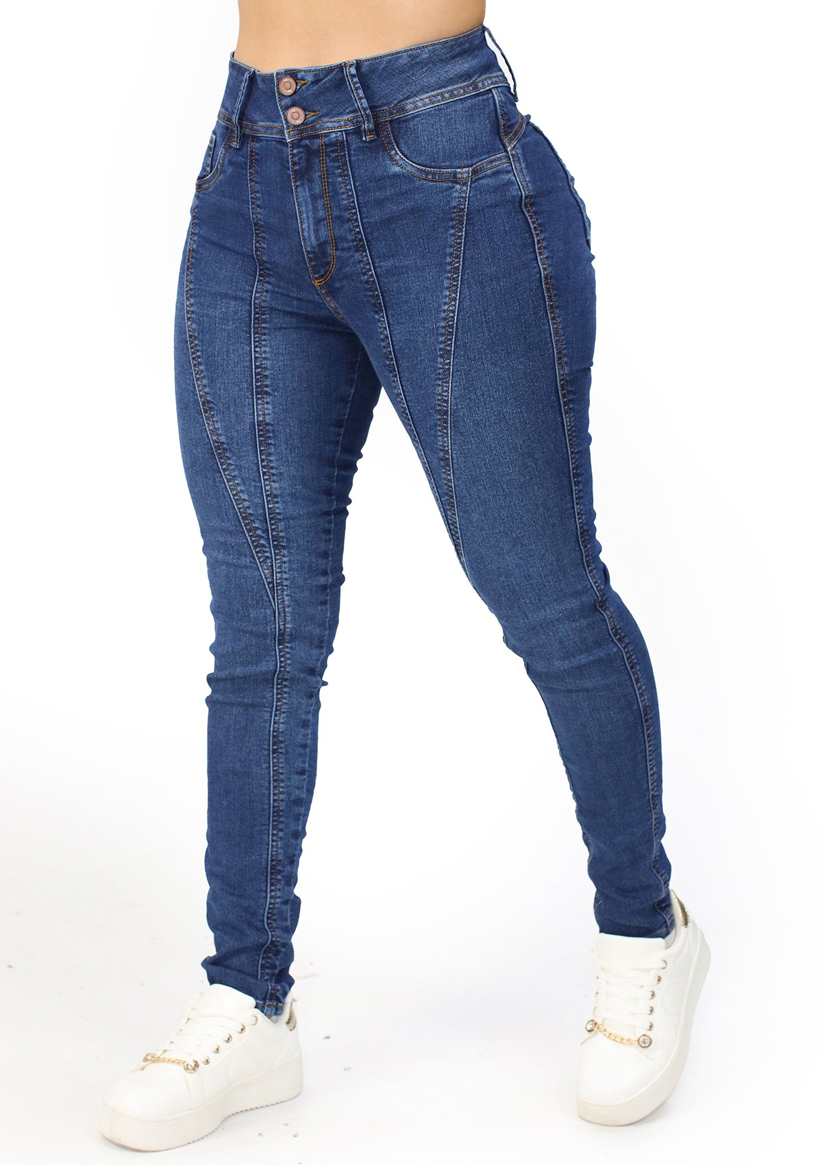 MRP-21421 Dark Denim Skinny Jean by Maripily Rivera