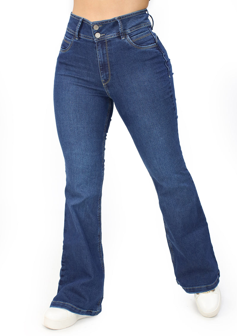 MRP21427 Dark Denim Flare Fit Jean by Maripily Rivera