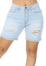 MRP21433 Light Denim Short by Maripily Rivera