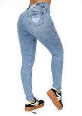 MRP21435 Light Denim Skinny Jean by Maripily Rivera