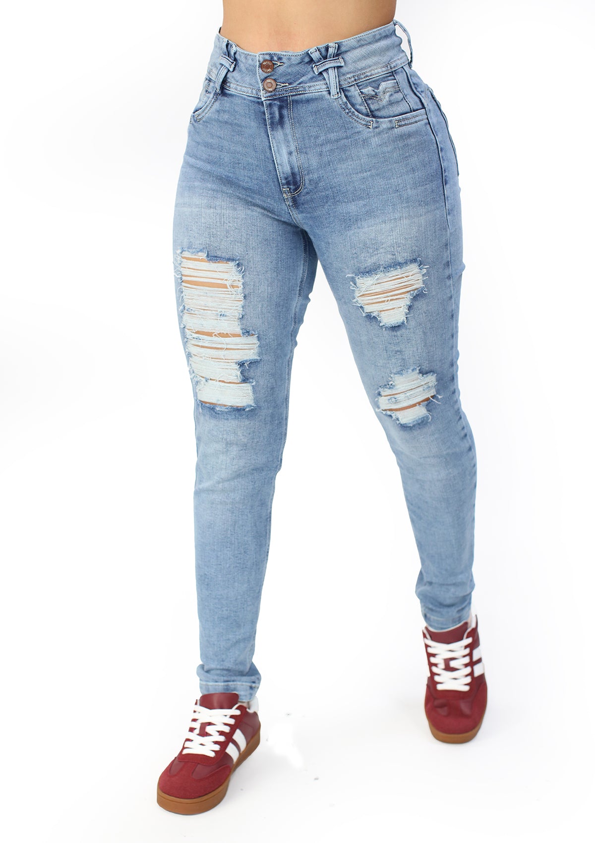 MRP-21443 Light Denim Skinny Jean by Maripily Rivera