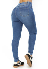 MRP21447 Medium Denim Tobillero Jean by Maripily Rivera