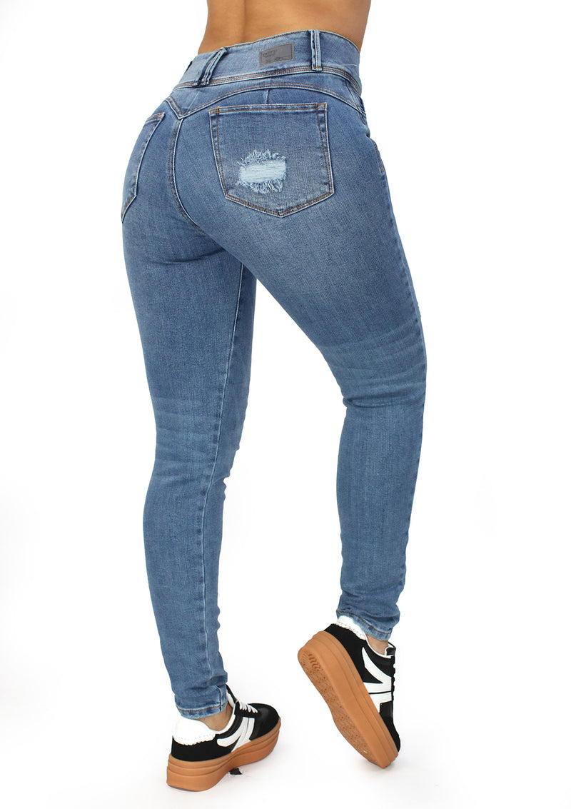 MRP21451 Medium Denim Skinny Jean by Maripily Rivera