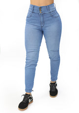 MRP21468 Medium Denim Tobillero Jean by Maripily Rivera